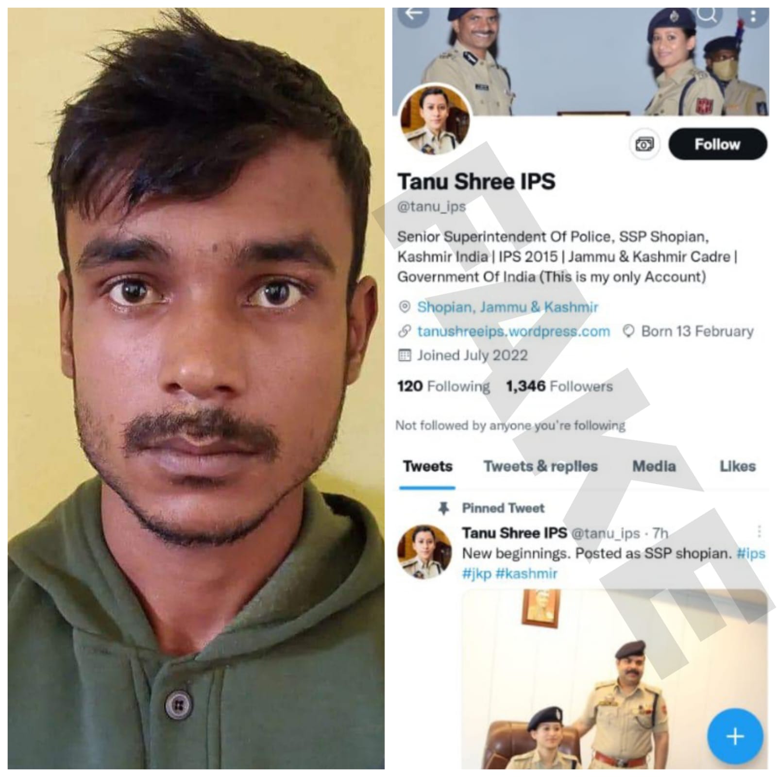 'Man using Fake Twitter Handle of SSP Shopian arrested in UP: Shopian Police'